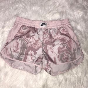 Nike pink marble athletic shorts